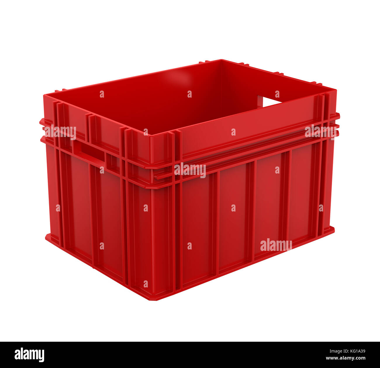 Plastic Crate Isolated Stock Photo