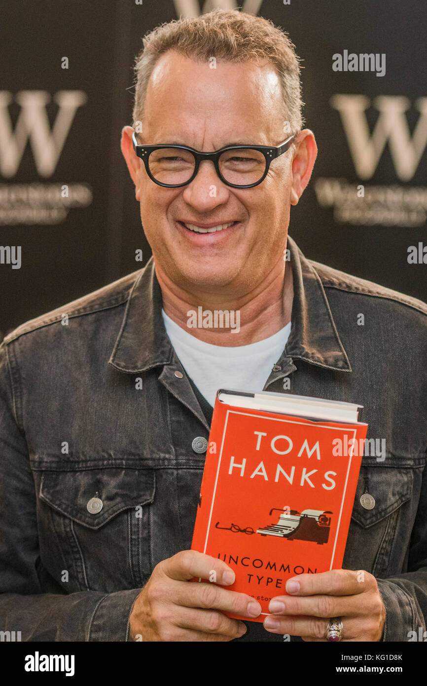 London, UK. 2nd Nov, 2017. Tom Hanks signs his new Random House book  Uncommon Type at Waterstones Piccadilly. London 02 Nov 2017 Credit: Guy  Bell/Alamy Live News Stock Photo - Alamy