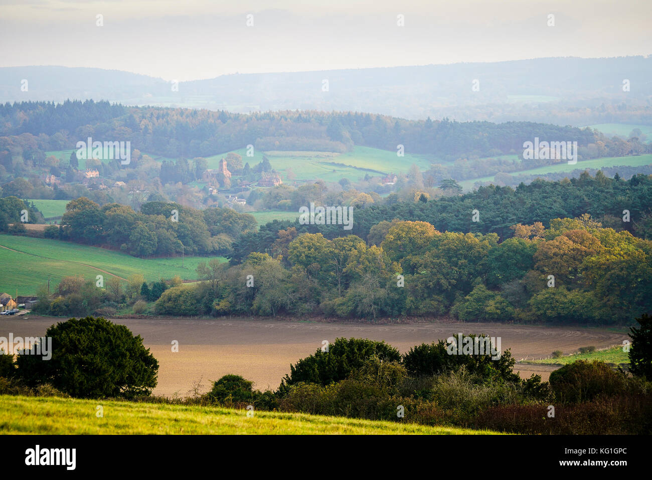 Newlands Corner, Guildford. 02nd November 2017. High pressure