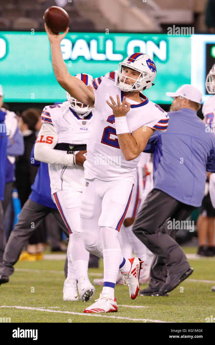 East Rutherford, New Jersey, USA. 2nd Nov, 2017. Buffalo Bills quarterback Nathan Peterman (2