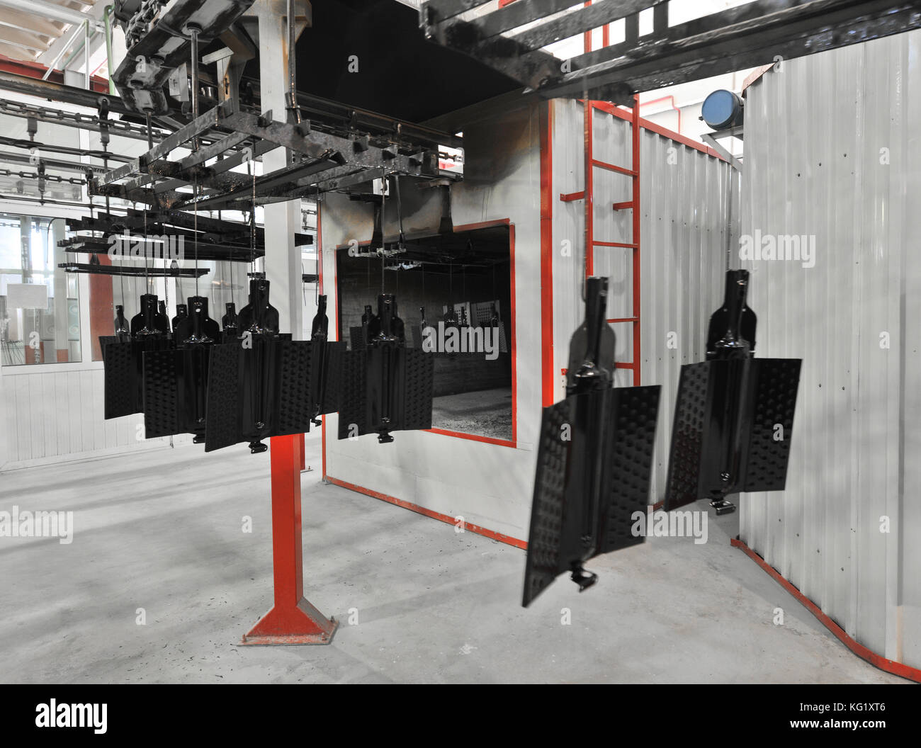 Production for drying painted parts of the oven on a conveyor