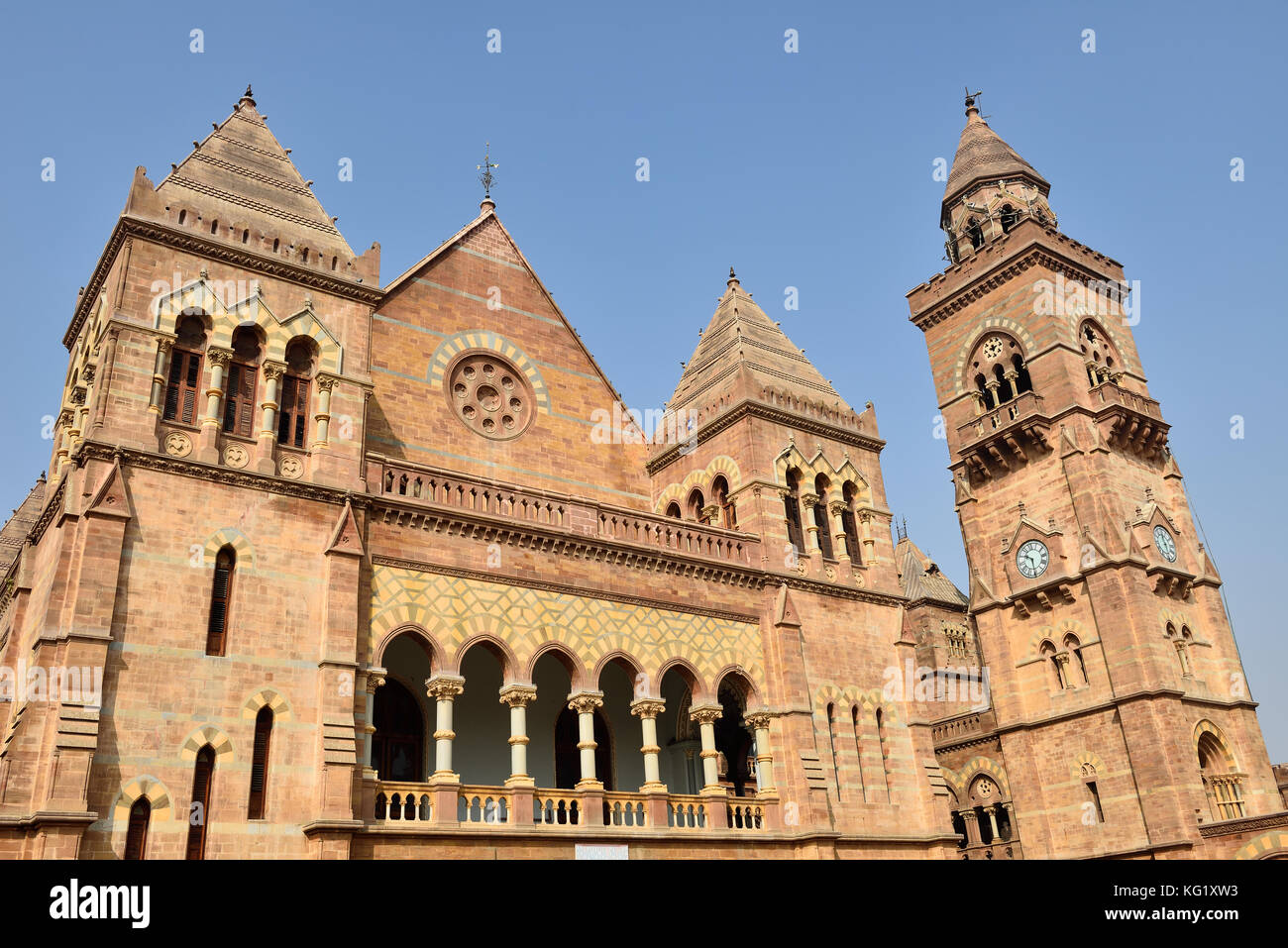 Eighteenth-century palace  Aina Mahal partly destroyed during an earthquake in the Bhuj town in Gujarat. India Stock Photo