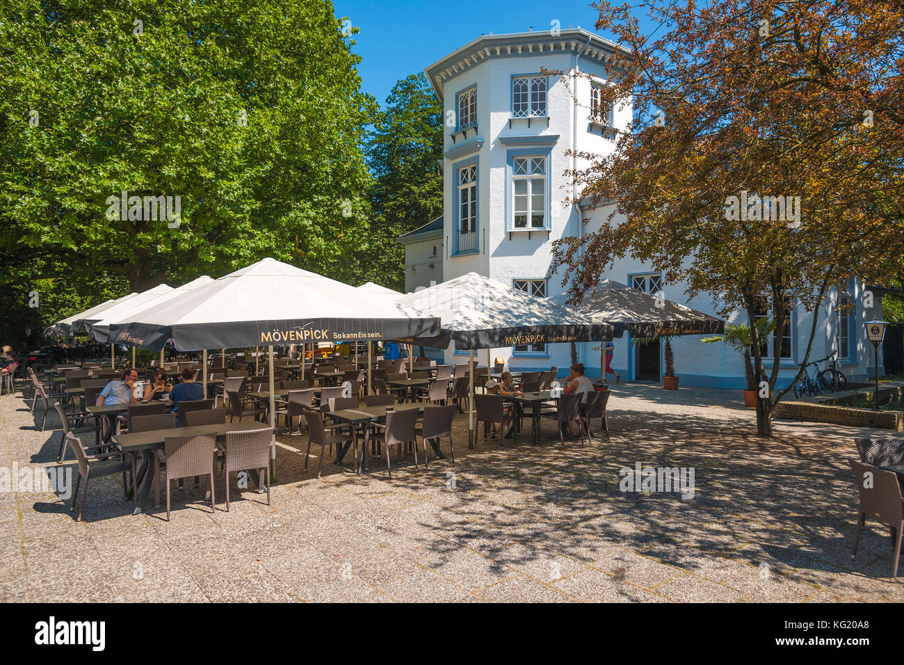 Krefeld, Nordrhein-Westfalen, Germany :  Zoo :  Grotenburgschlösschen (Cafe) Stock Photo