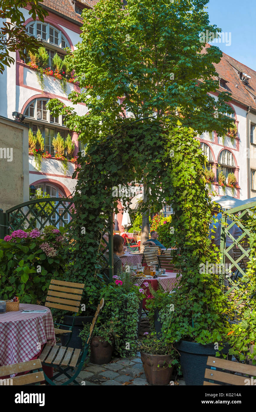 Regensburg, Oberpfalz, Bayern, Germany :  Hotel Restaurant Bischofshof Stock Photo
