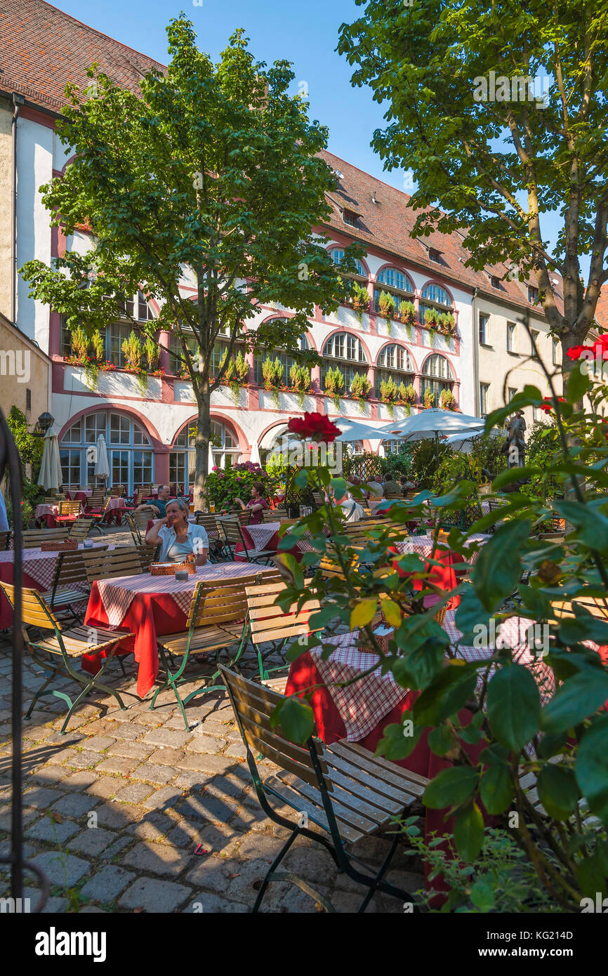 Regensburg, Oberpfalz, Bayern, Germany :  Hotel Restaurant Bischofshof Stock Photo