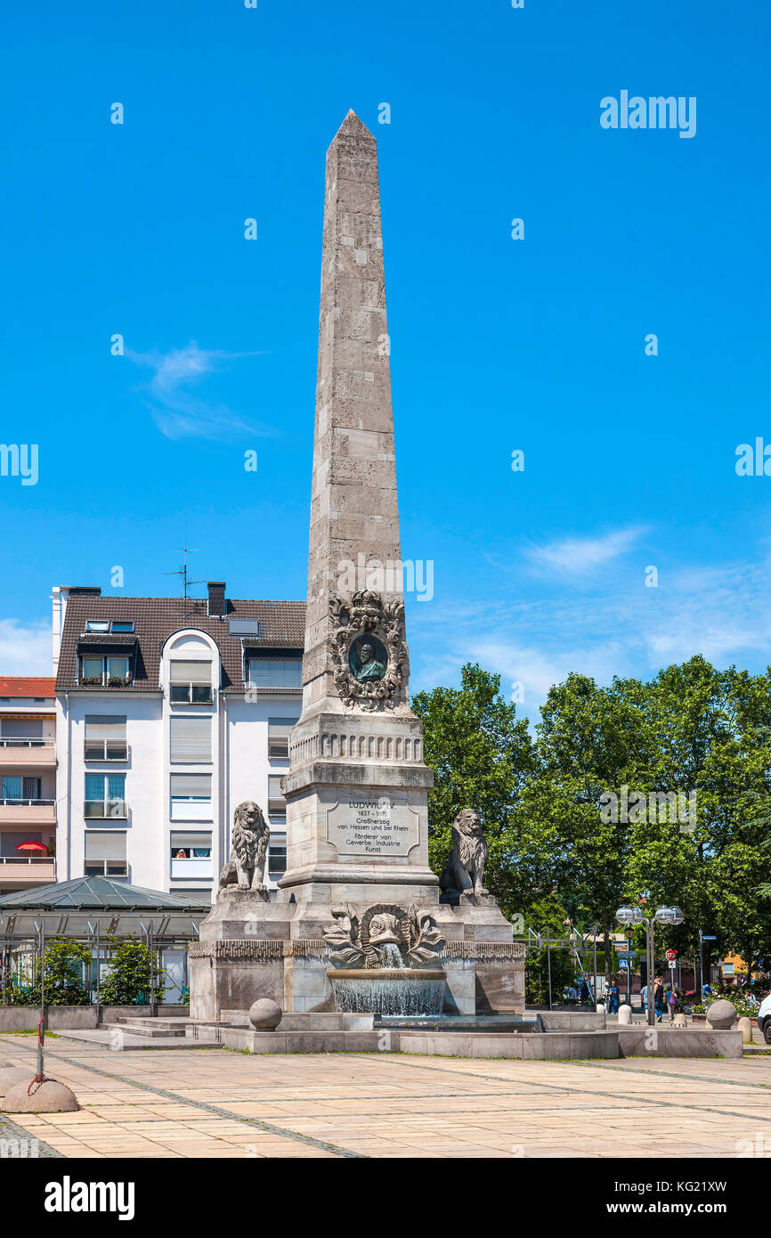 Worms, RheinlandPfalz LudwigsDenkmal auf dem Ludwigsplatz Stock