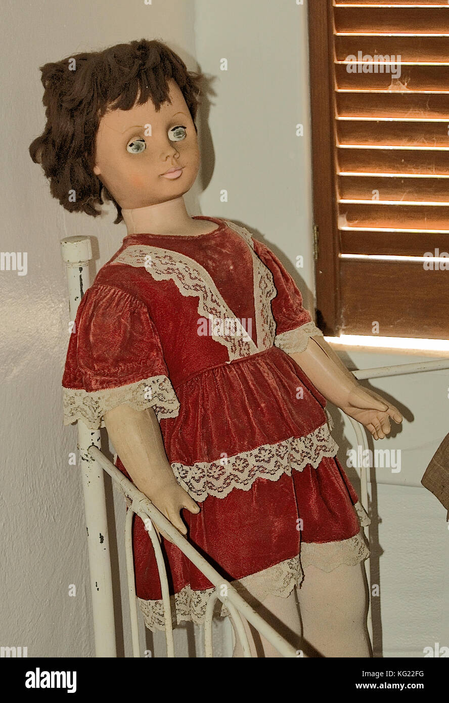 Antique Dolls In Antique Iron Bed Crib Stock Photo 164773716 Alamy