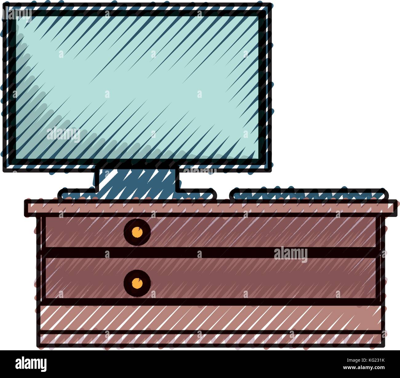 desk vector illustration Stock Vector Image & Art - Alamy