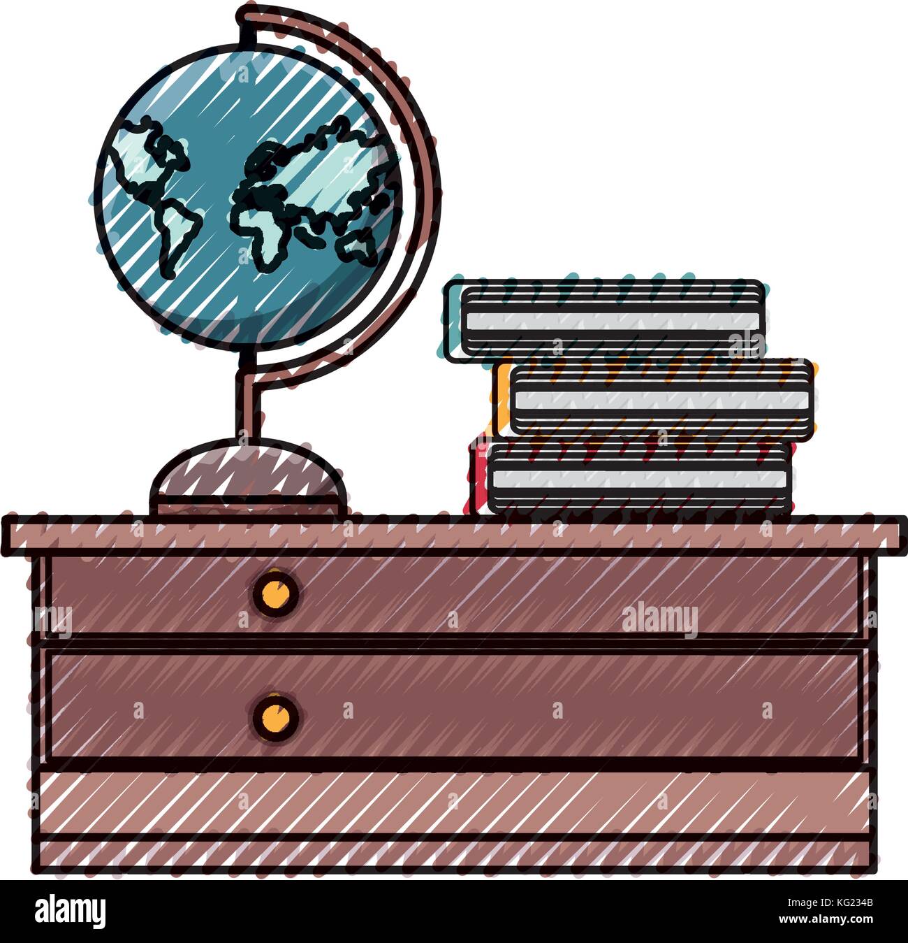 desk vector illustration Stock Vector Image & Art - Alamy