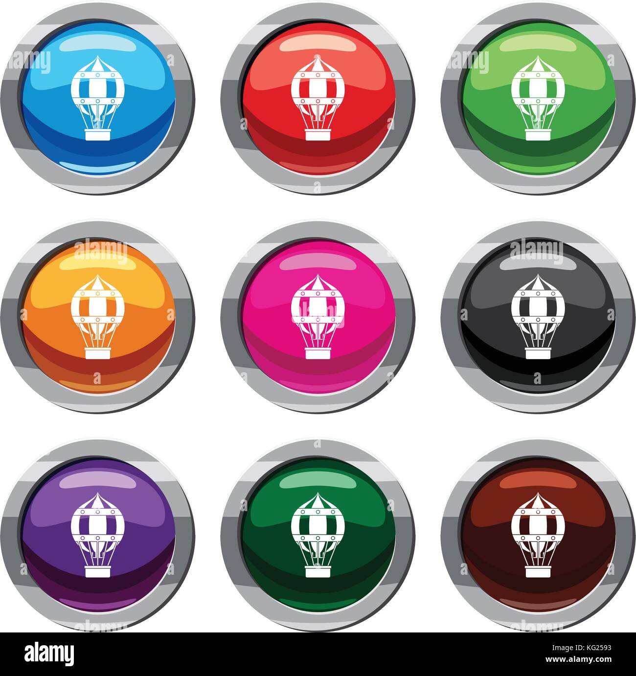 Old fashioned helium balloon set 9 collection Stock Vector Image & Art ...