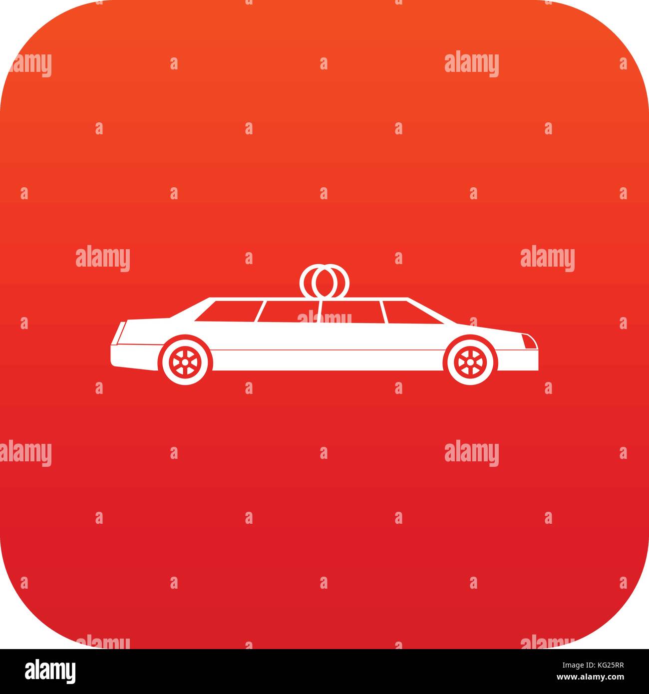 Wedding car decoration icon digital red Stock Vector Image & Art - Alamy
