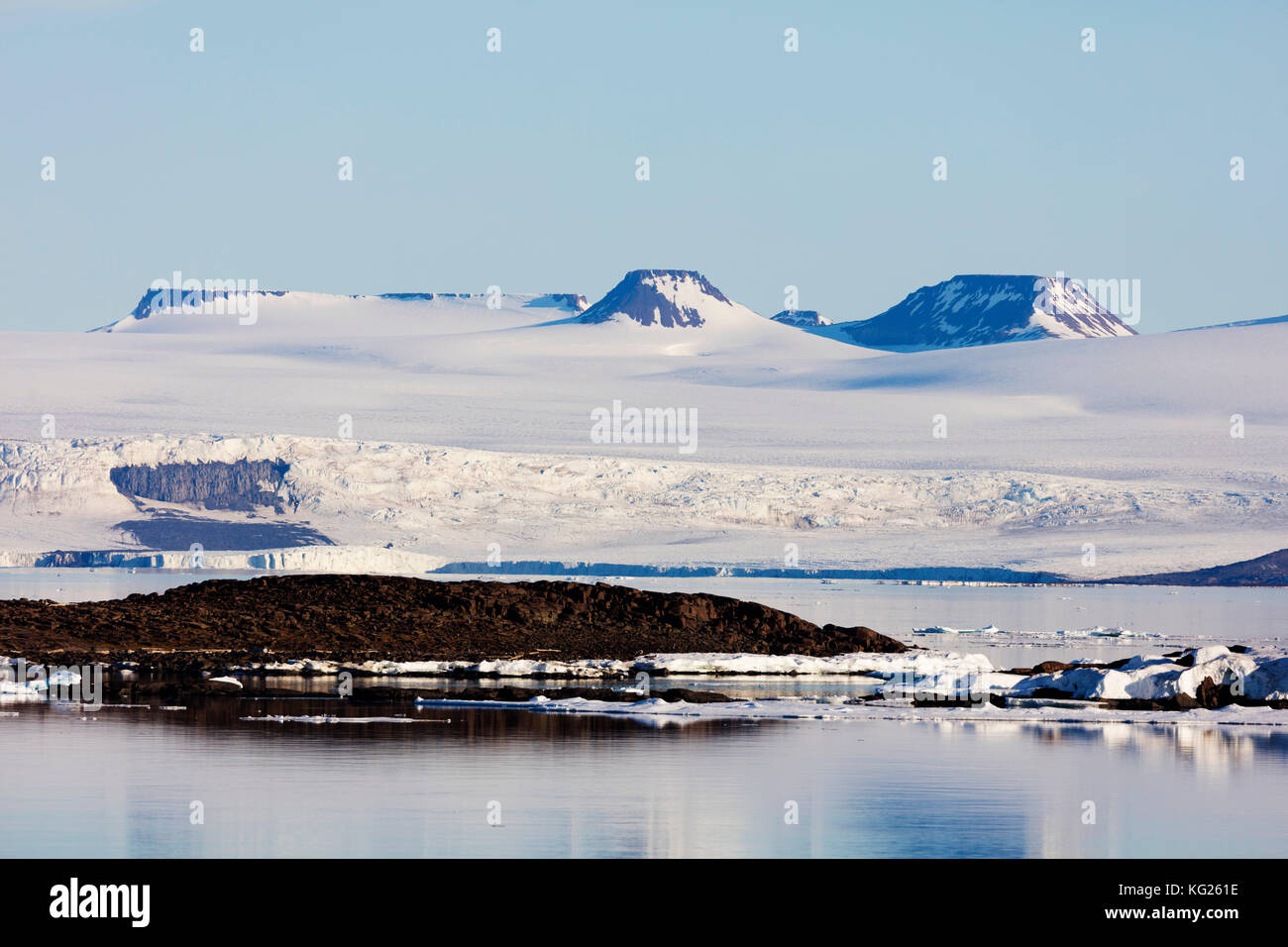 Arctic landscape, Spitsbergen, Svalbard, Arctic, Norway, Europe Stock Photo