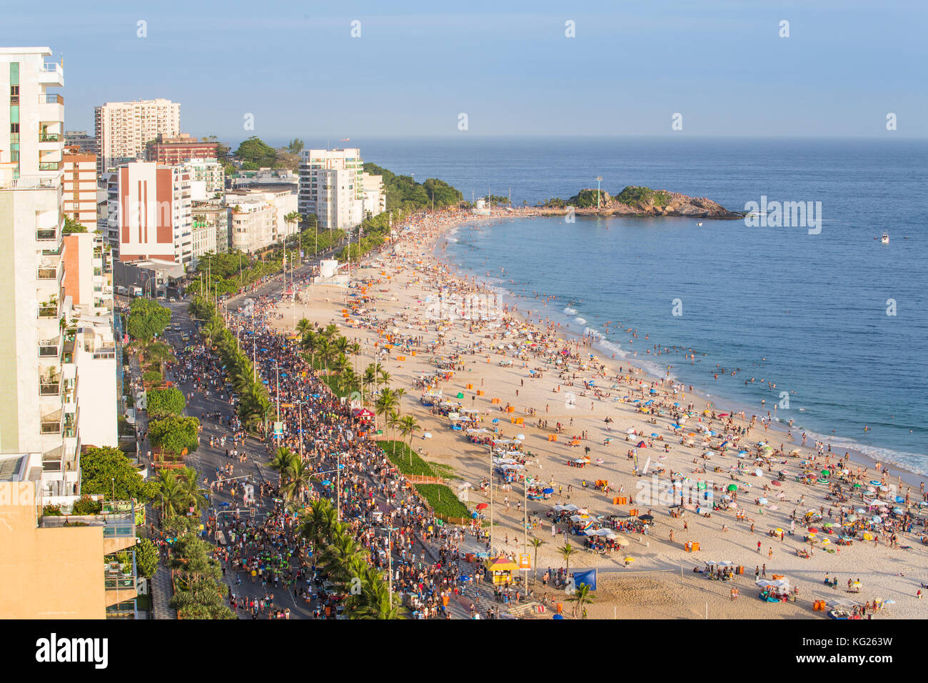 Ipanema Beach, Street carnival, Rio de Janeiro, Brazil, South America Stock Photo