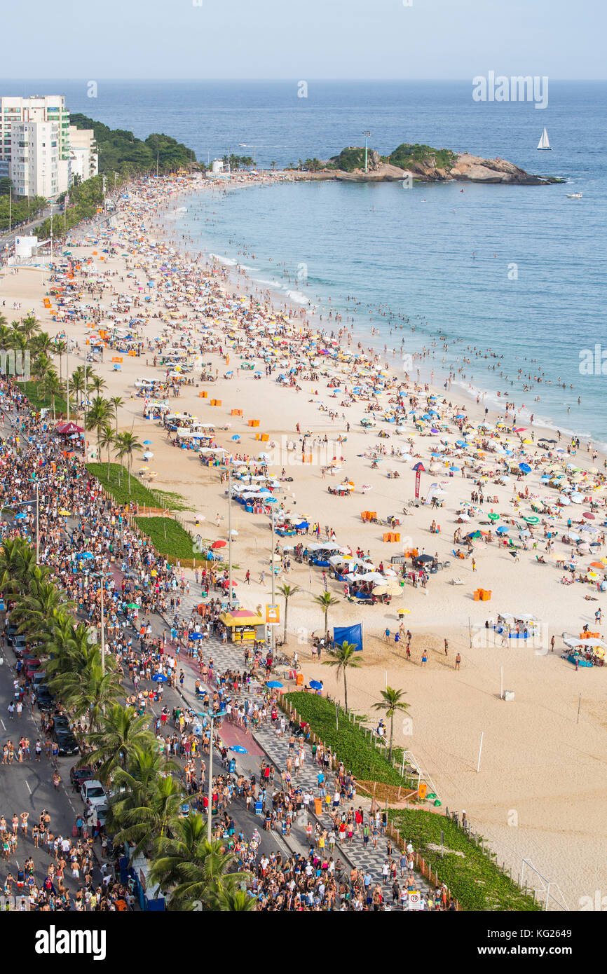 Ipanema Beach, Street carnival, Rio de Janeiro, Brazil, South America Stock Photo