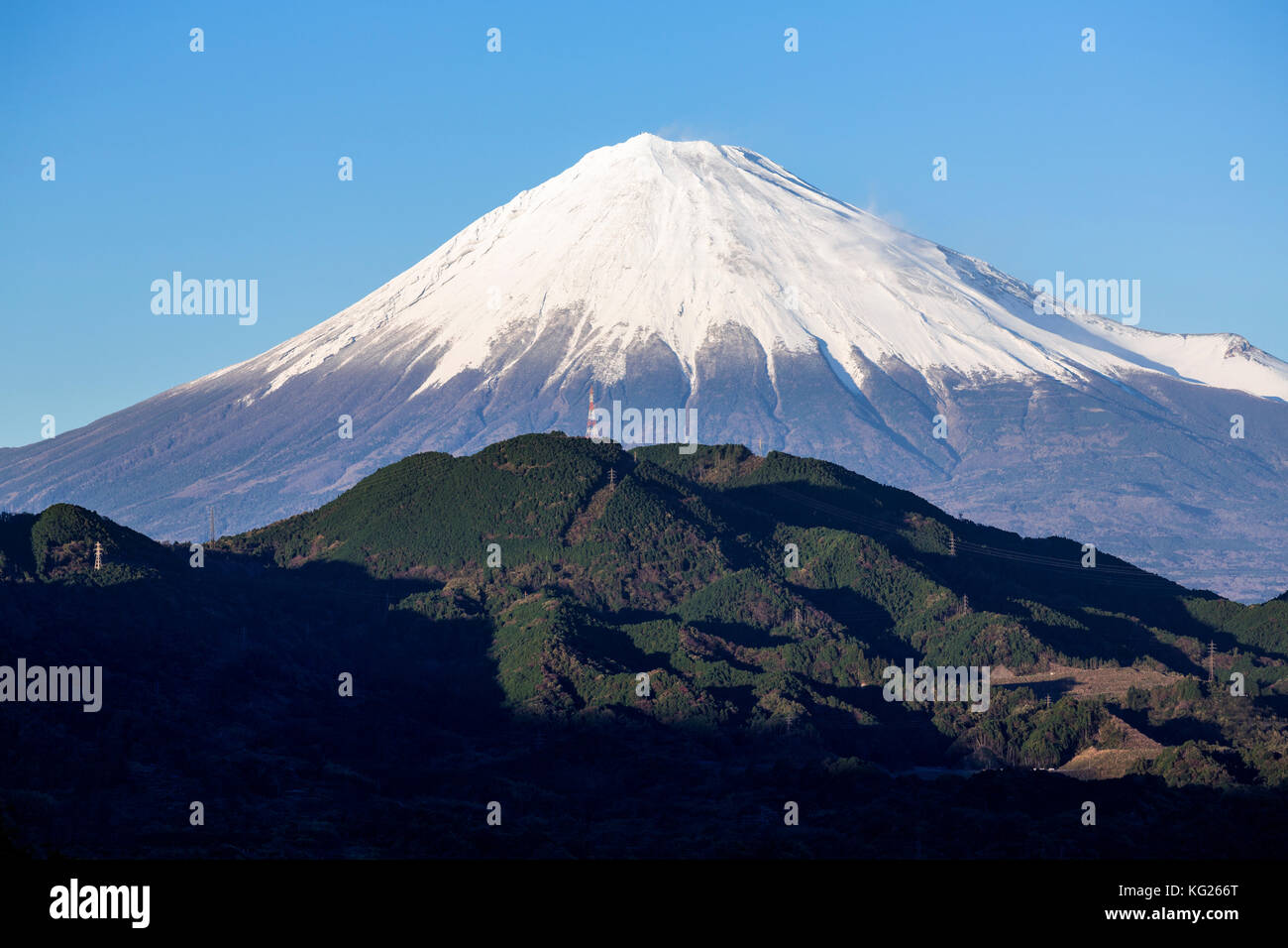 Mount Fuji, UNESCO World Heritage Site, Fuji-Hakone-Izu National Park, Shizuoka, Honshu, Japan, Asia Stock Photo