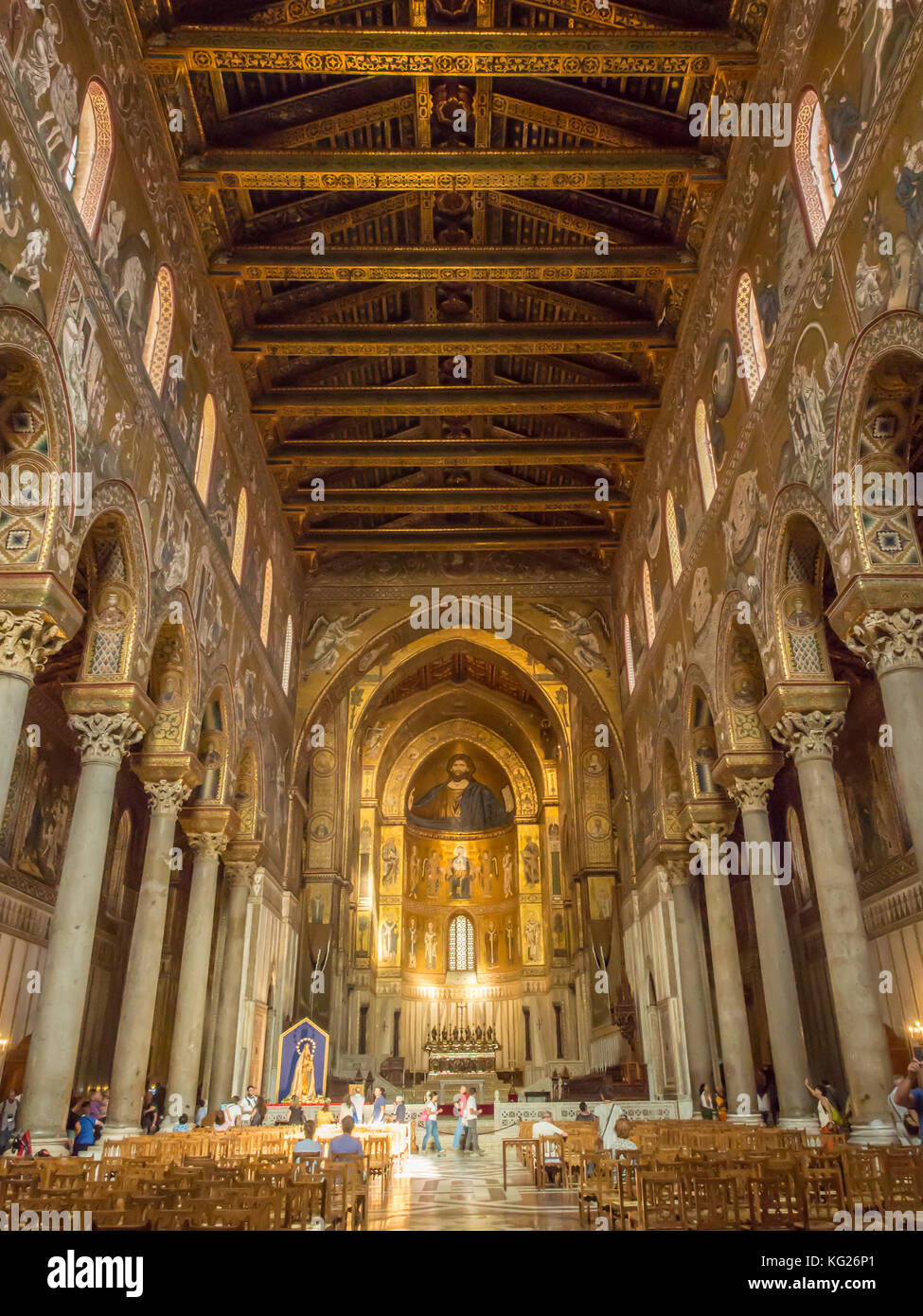 Monreale Cathedral, Palermo, Sicily, Italy, Europe Stock Photo