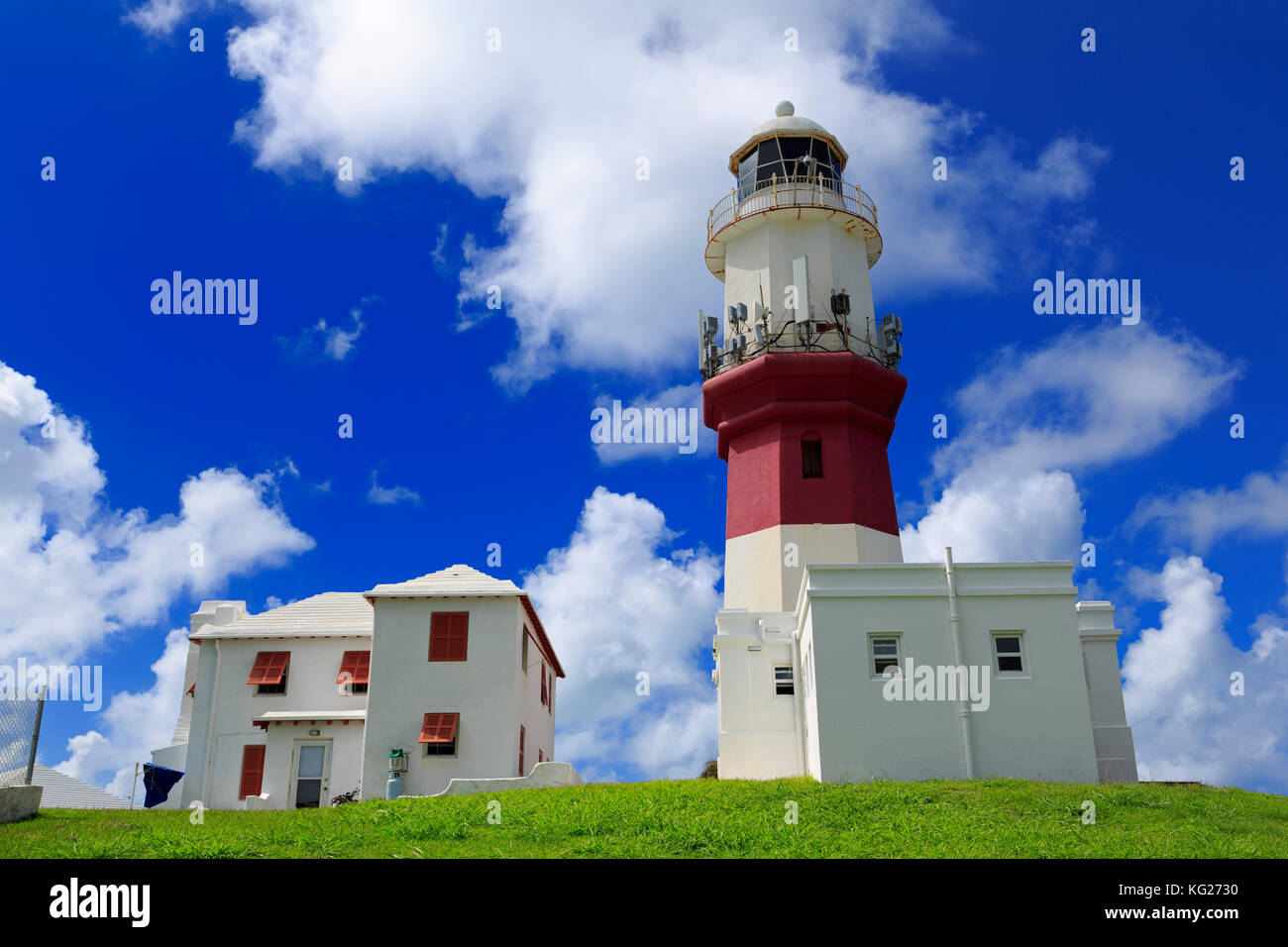 St. David's Lighthouse, St. David's Island, St. George's Parish, Bermuda, Central America Stock Photo