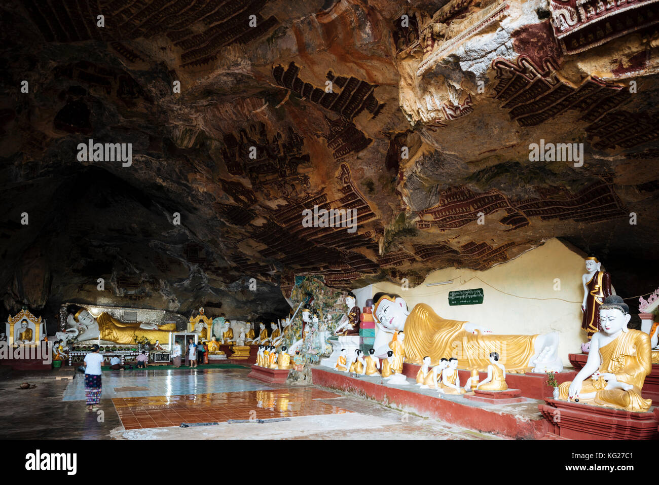 Kaw Gon Cave, Hpa-an, Kayin State, Myanmar (Burma), Asia Stock Photo