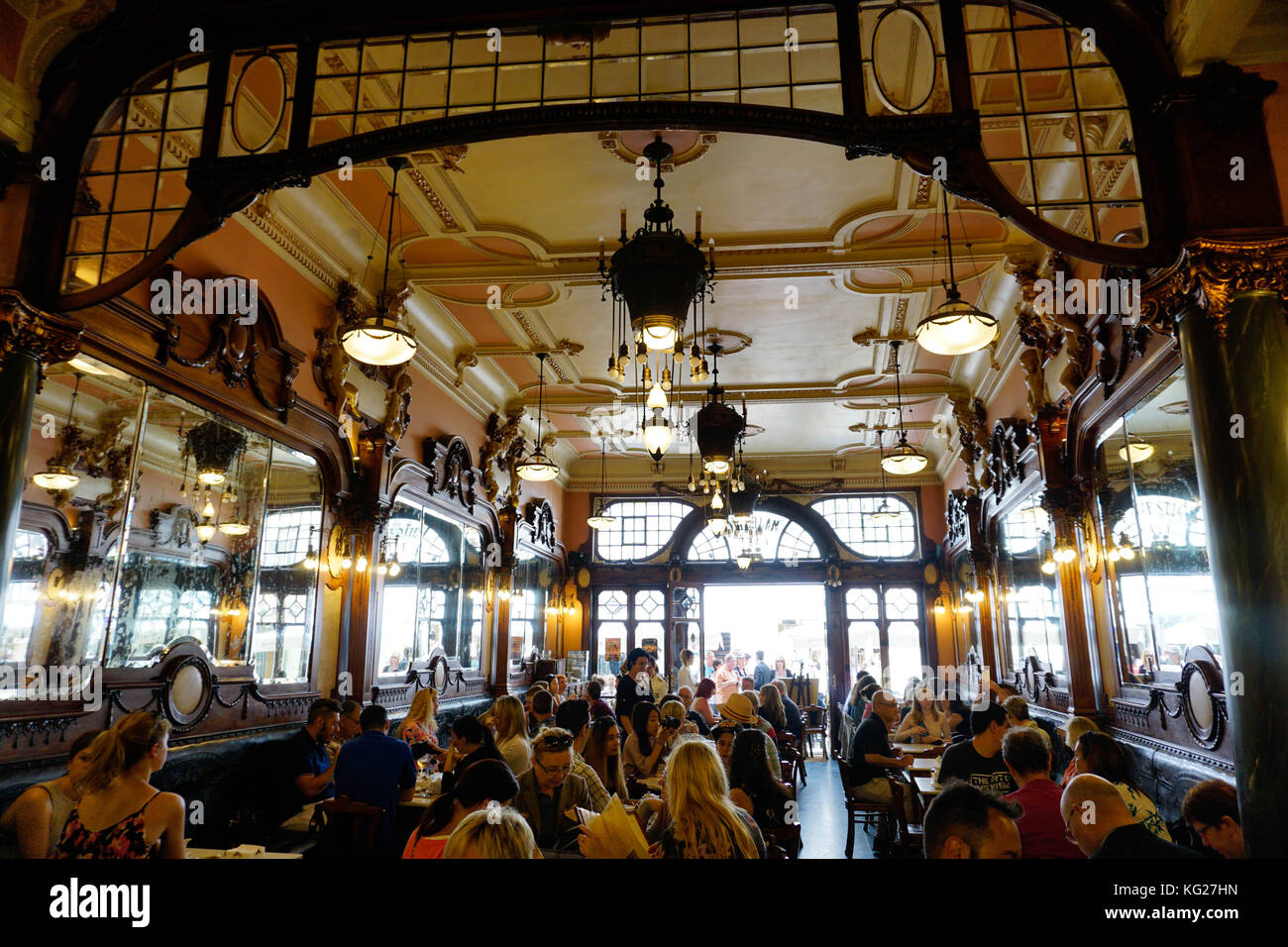 Majestic Cafe, Porto (Oporto), Portugal, Europe Stock Photo