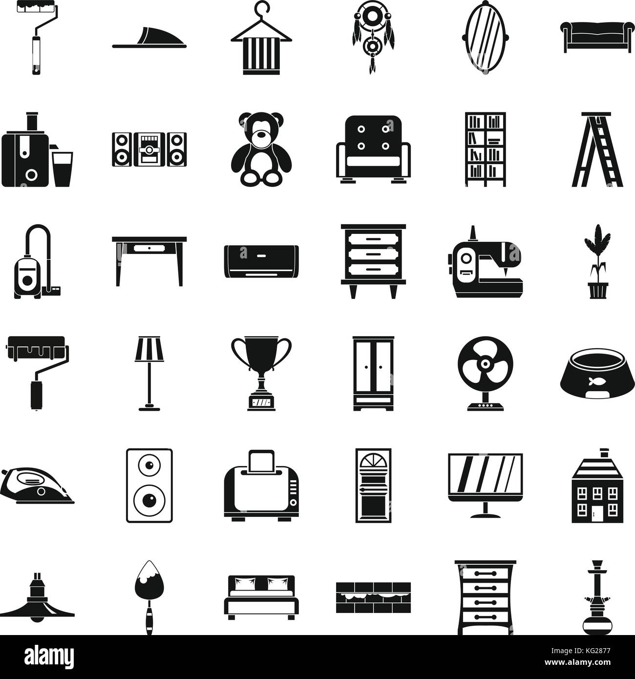 Furniture icons set, simple style Stock Vector Image & Art Alamy