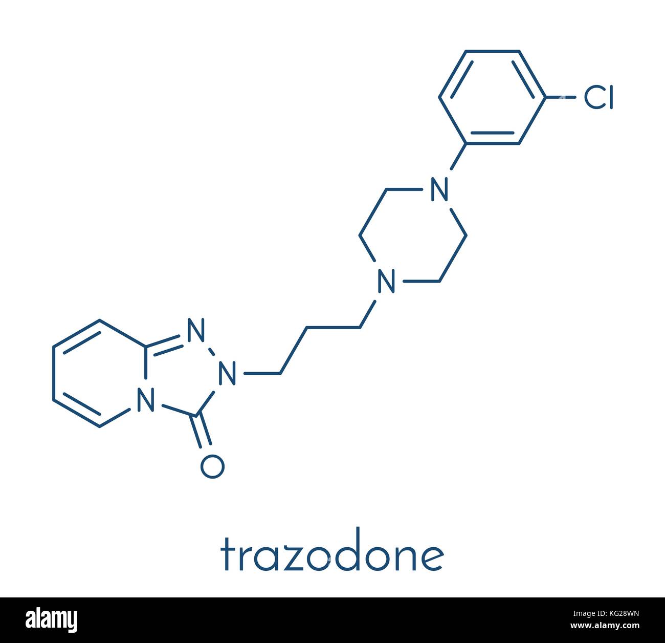 Trazodone antidepressant, hypnotic and anxiolytic drug molecule