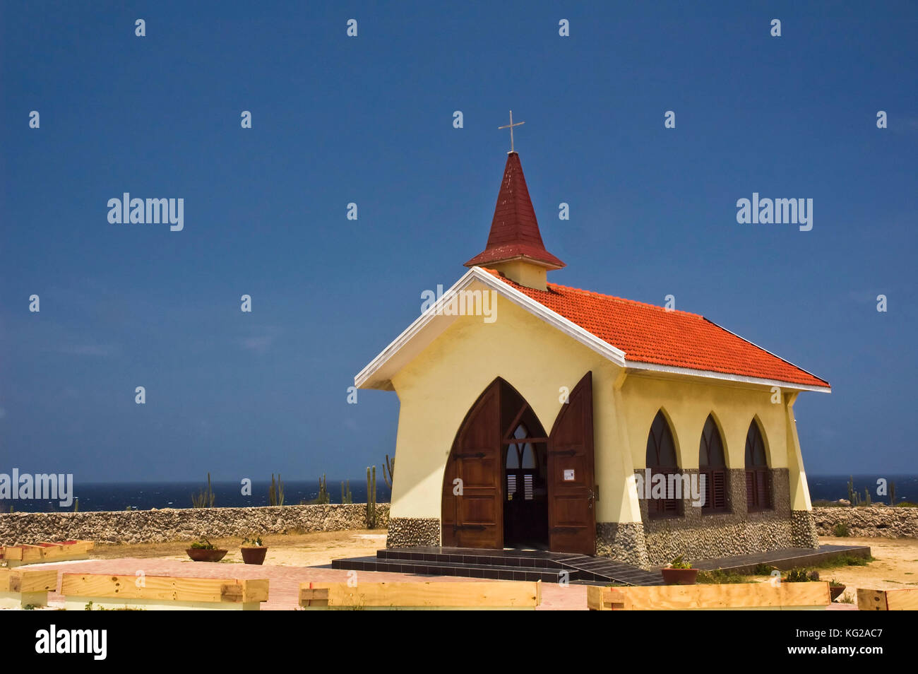 Alto Vista Chapel in Aruba Stock Photo Alamy