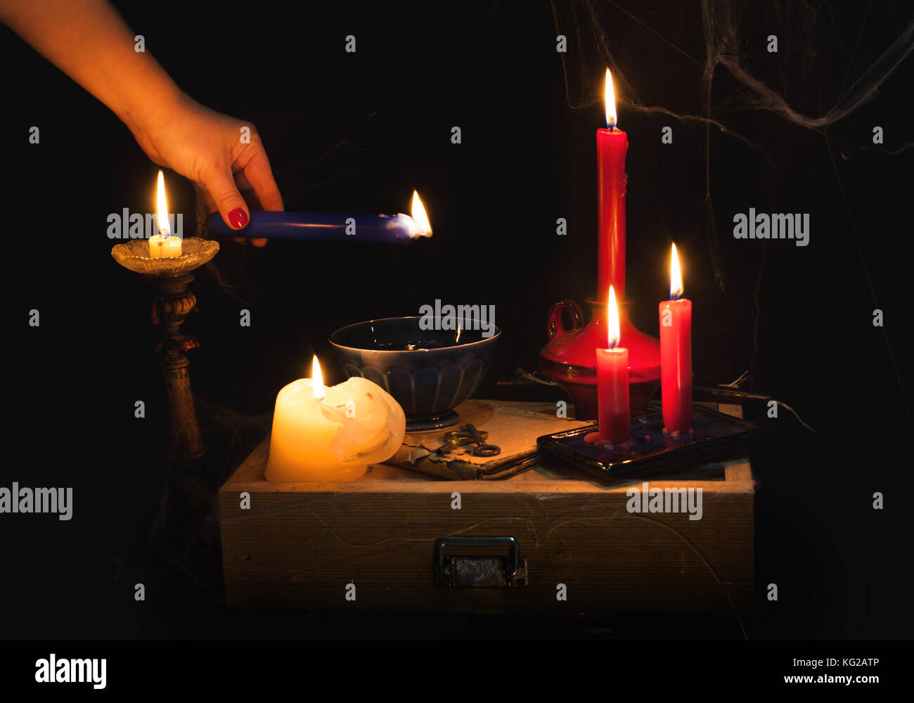 night and candle - divination of wax - polish tradition - divination ...