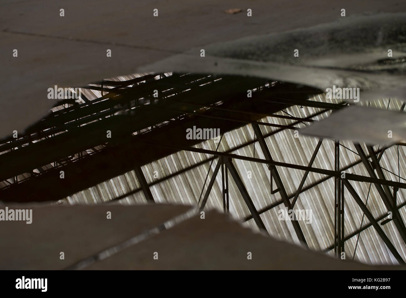 Abandoned old industrial building puddle hi-res stock photography and ...