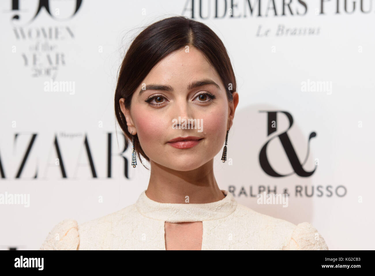 Jenna Coleman attending the Harper's Bazaar Women of the Year Awards