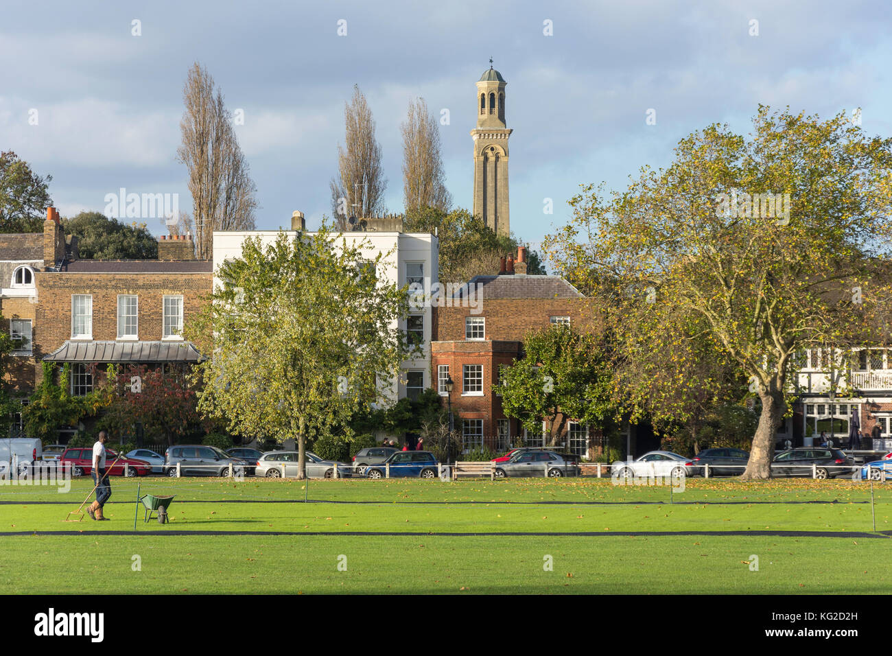Kew Green, Kew, London Borough of Richmond upon Thames, Greater London, England, United Kingdom Stock Photo
