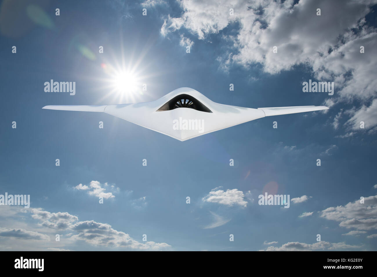 UCAV(Unmanned Combat Air Vehicle) military drone Stock Photo