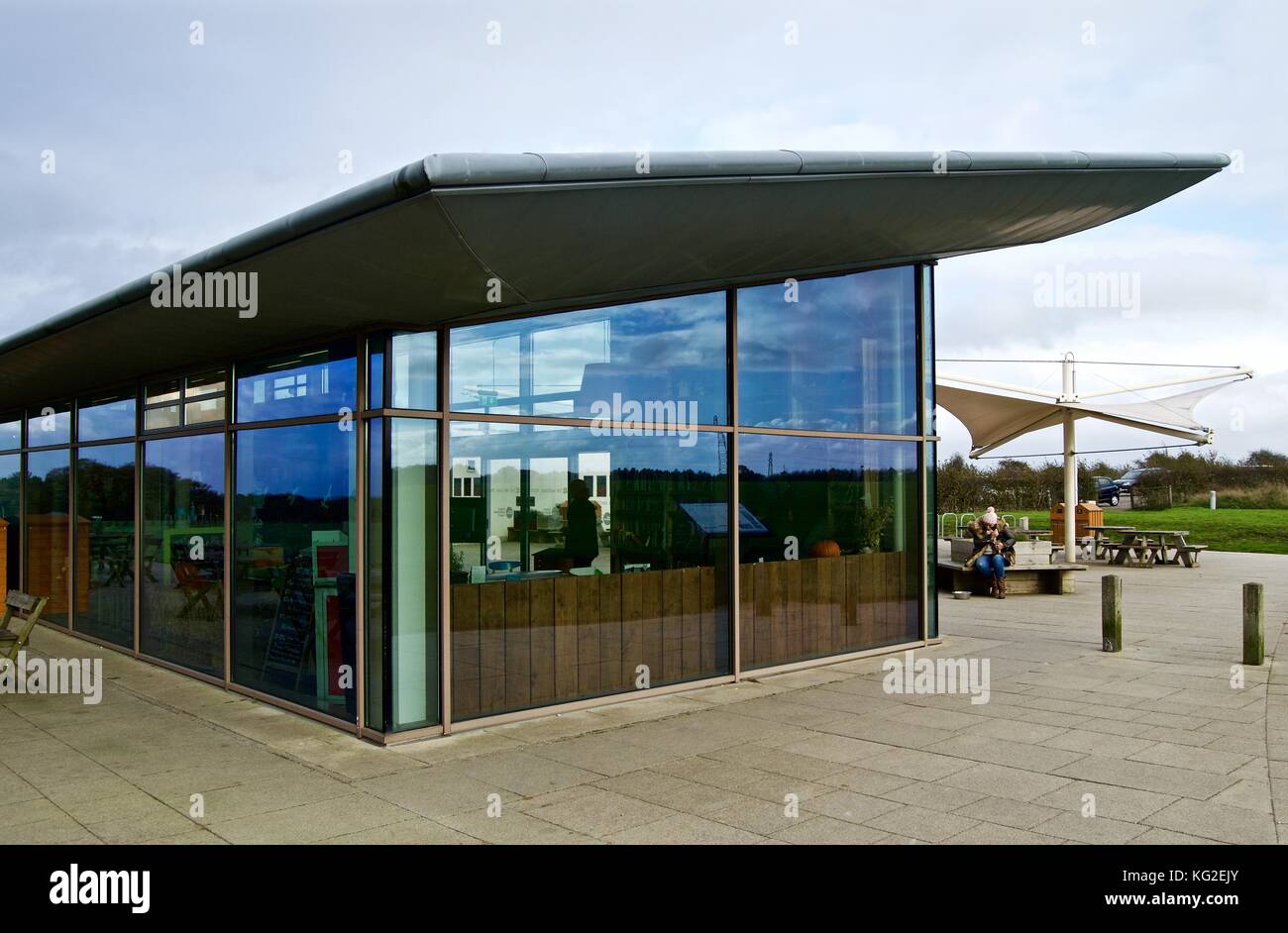 Outdoor tables and chairs at Chiltern Hills Gateway Centre, Dunstable