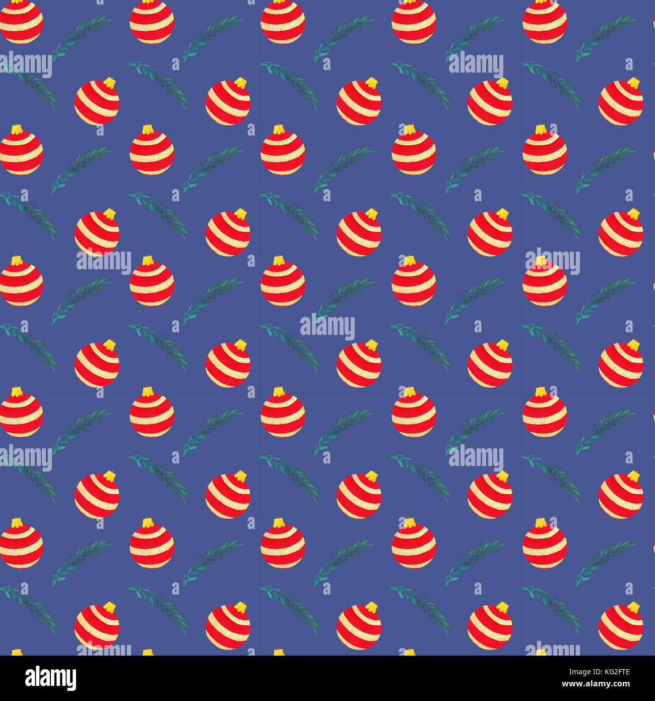 Christmas seamless pattern with red balls Stock Photo - Alamy