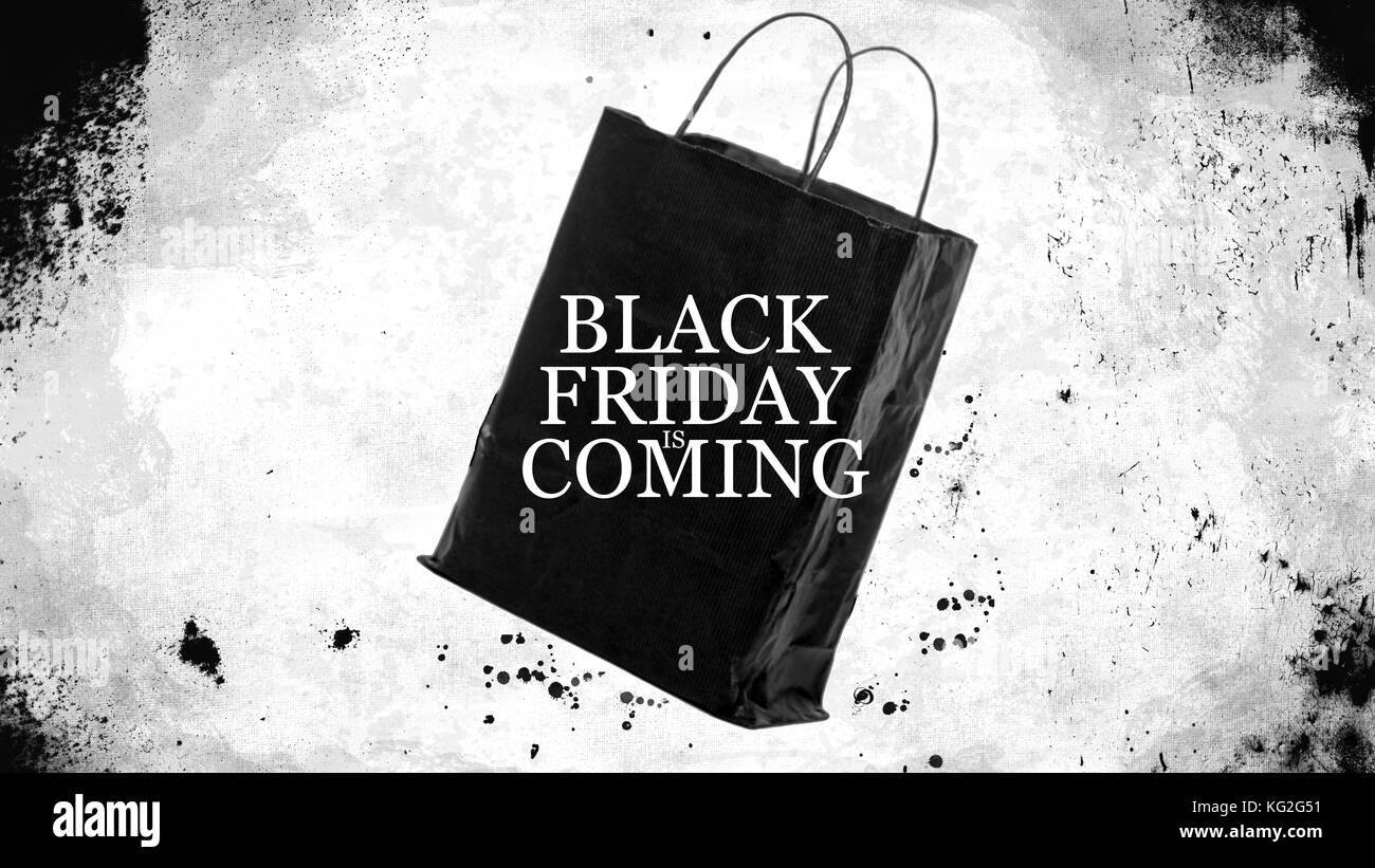 Black Friday Shopping Sales Bag - Graphic Mockup Stock Photo