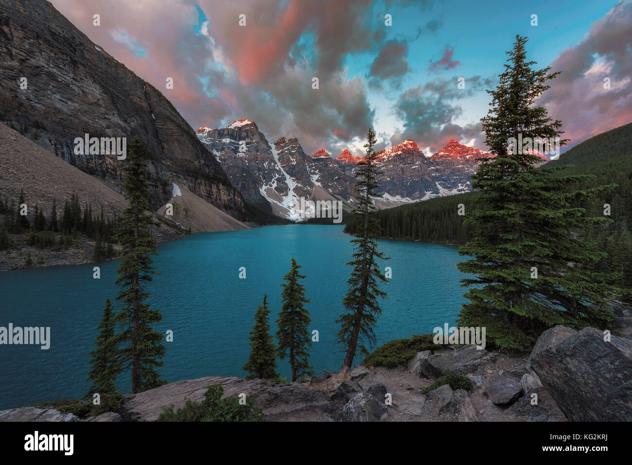 Moraine lake in Banff National Park, Canada Stock Photo - Alamy