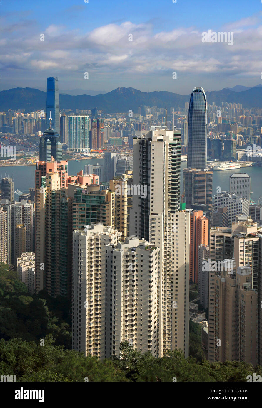 views of victoria harbour from the peak in Hong Kong Stock Photo - Alamy