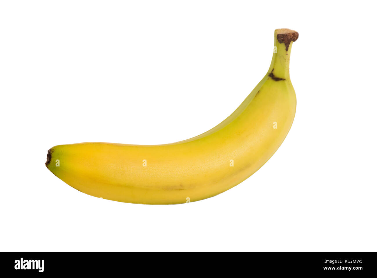 Single banana on white background, France Stock Photo - Alamy