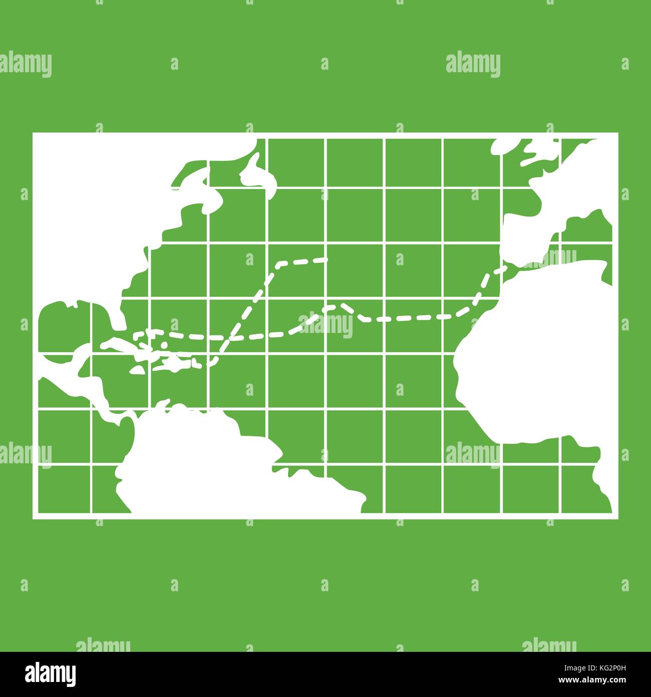 Map trips of Columbus icon green Stock Vector Image & Art - Alamy