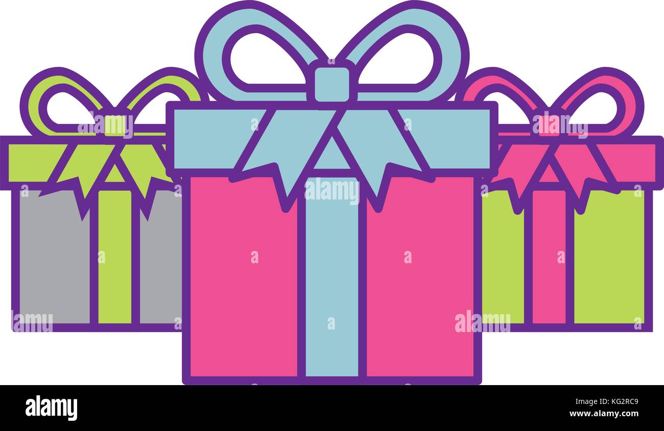 online shopping commerce marketing gift boxes concept Stock Vector ...
