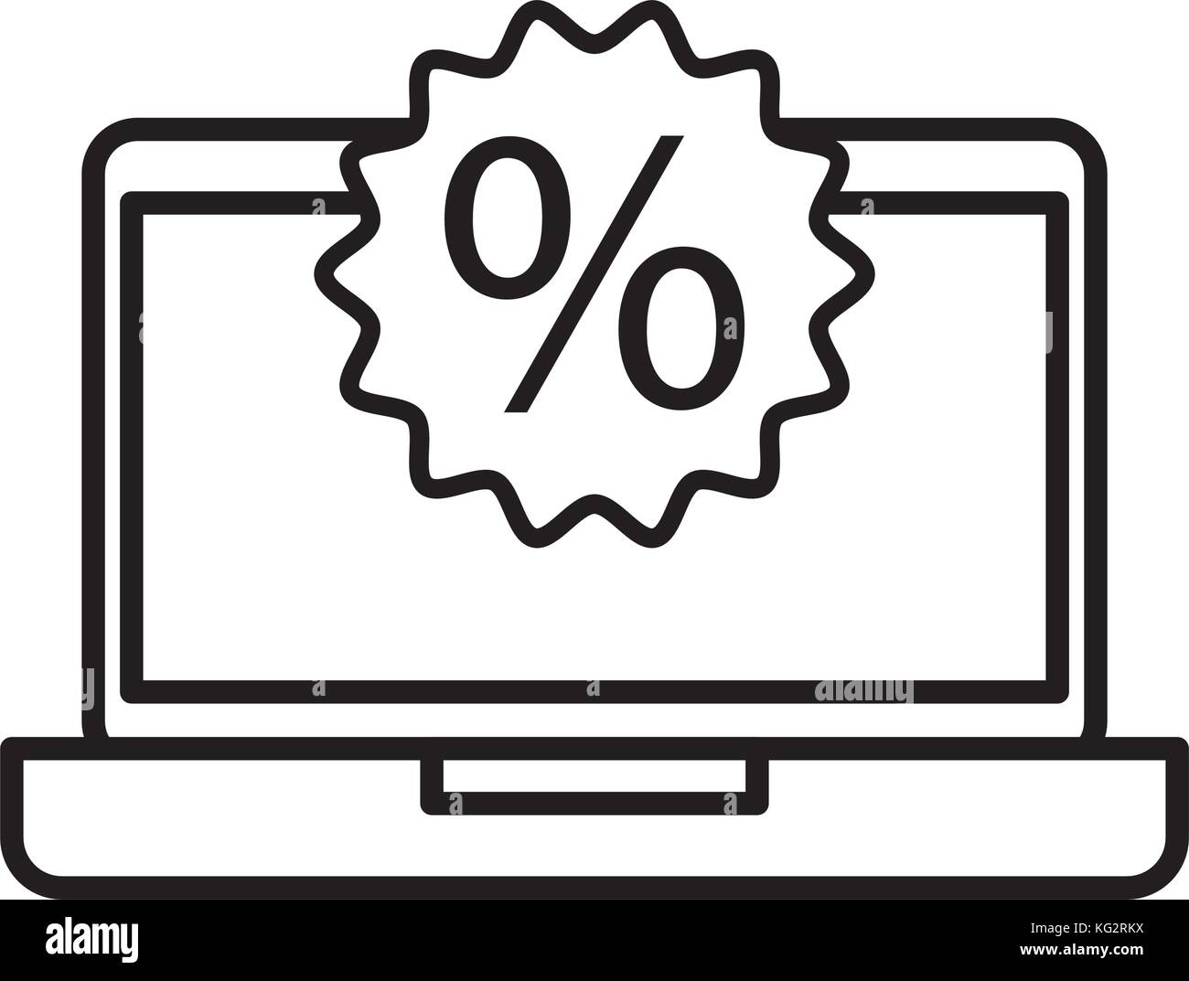 laptop discount sticker offer sale marketing digital Stock Vector Image ...