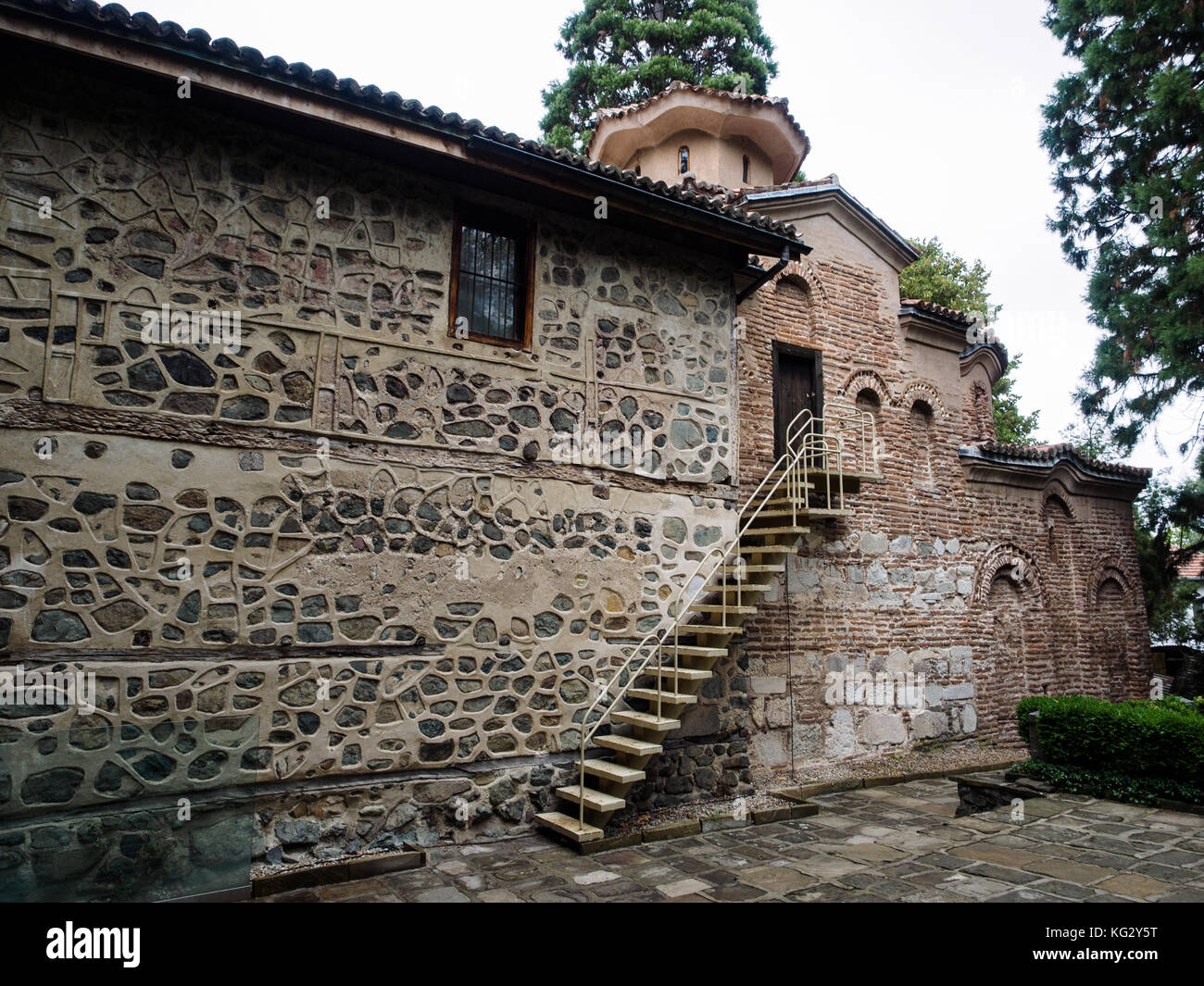 The exterior of the world heritage site of Boyana Church, Sofia, Bulgaria Stock Photo