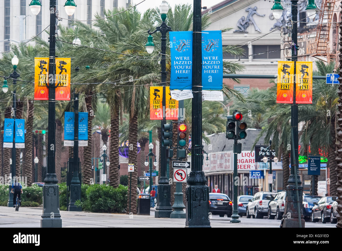 Canal Street in New Orleans, Louisiana Stock Photo