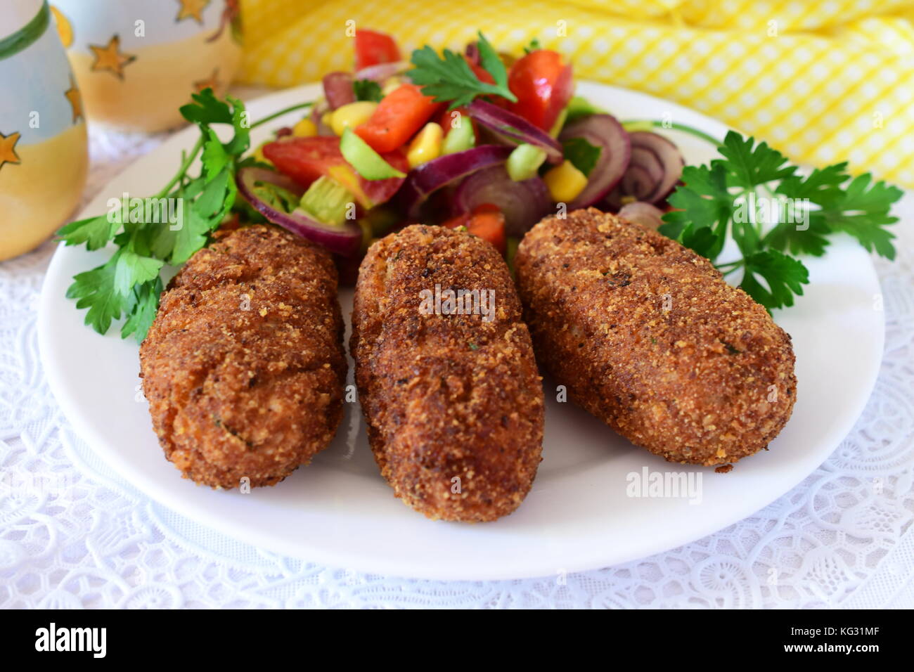Fish sticks in breadcrumbs coating, deep fried. healthy eating concept