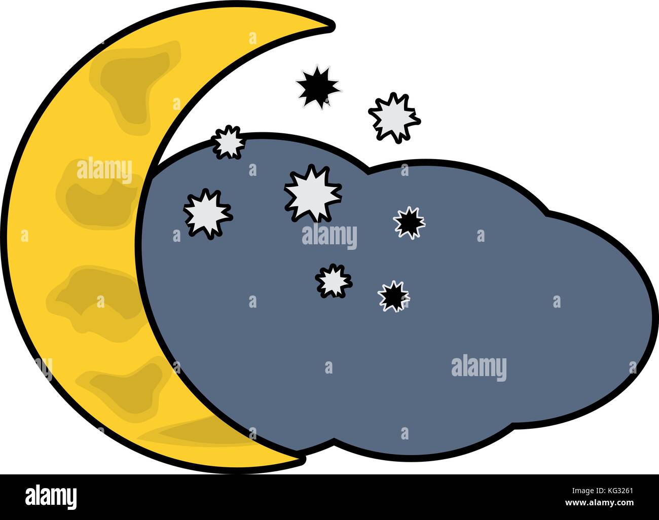 cloudy weather vector illustration Stock Vector Image & Art - Alamy