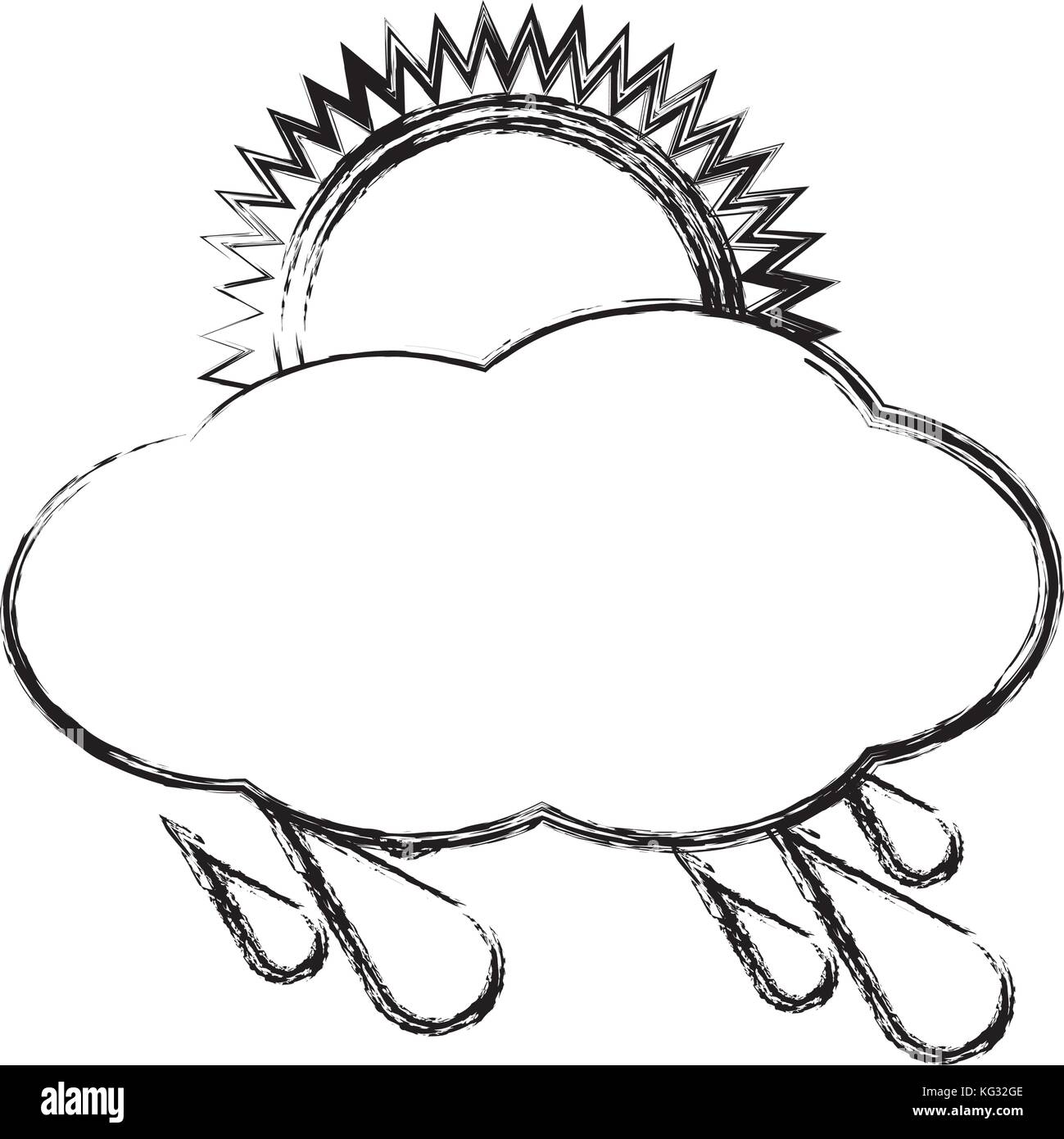 rainy weather vector illustration Stock Vector Image & Art - Alamy