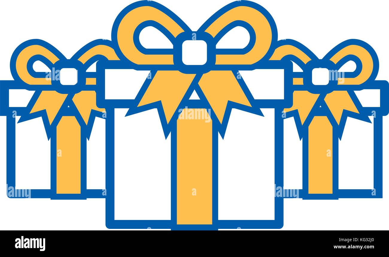 online shopping commerce marketing gift boxes concept Stock Vector ...