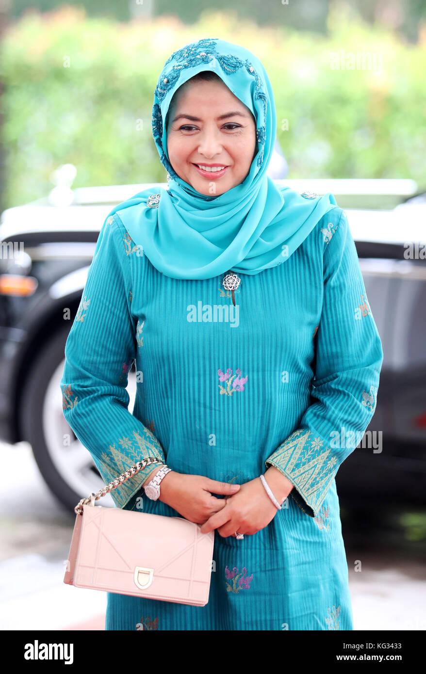 Her Majesty Raja Zarith Sofiah The Queen Of Johor Visits The International School At Parkcity In Kuala Lumpur Malaysia Stock Photo Alamy