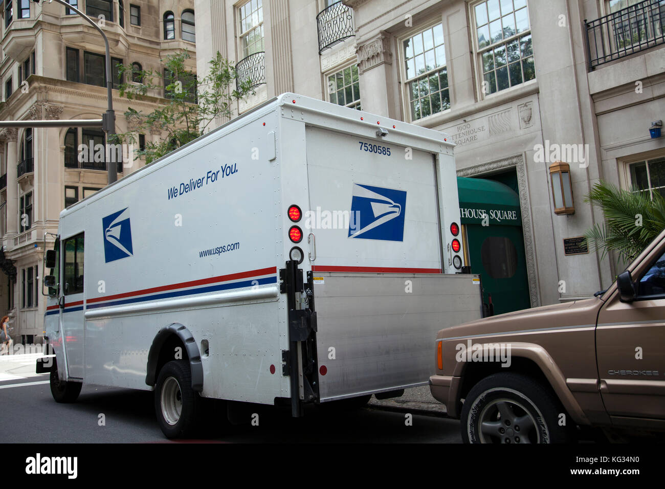 UPS Truck on Road in Philadelphia US Stock Photo Alamy