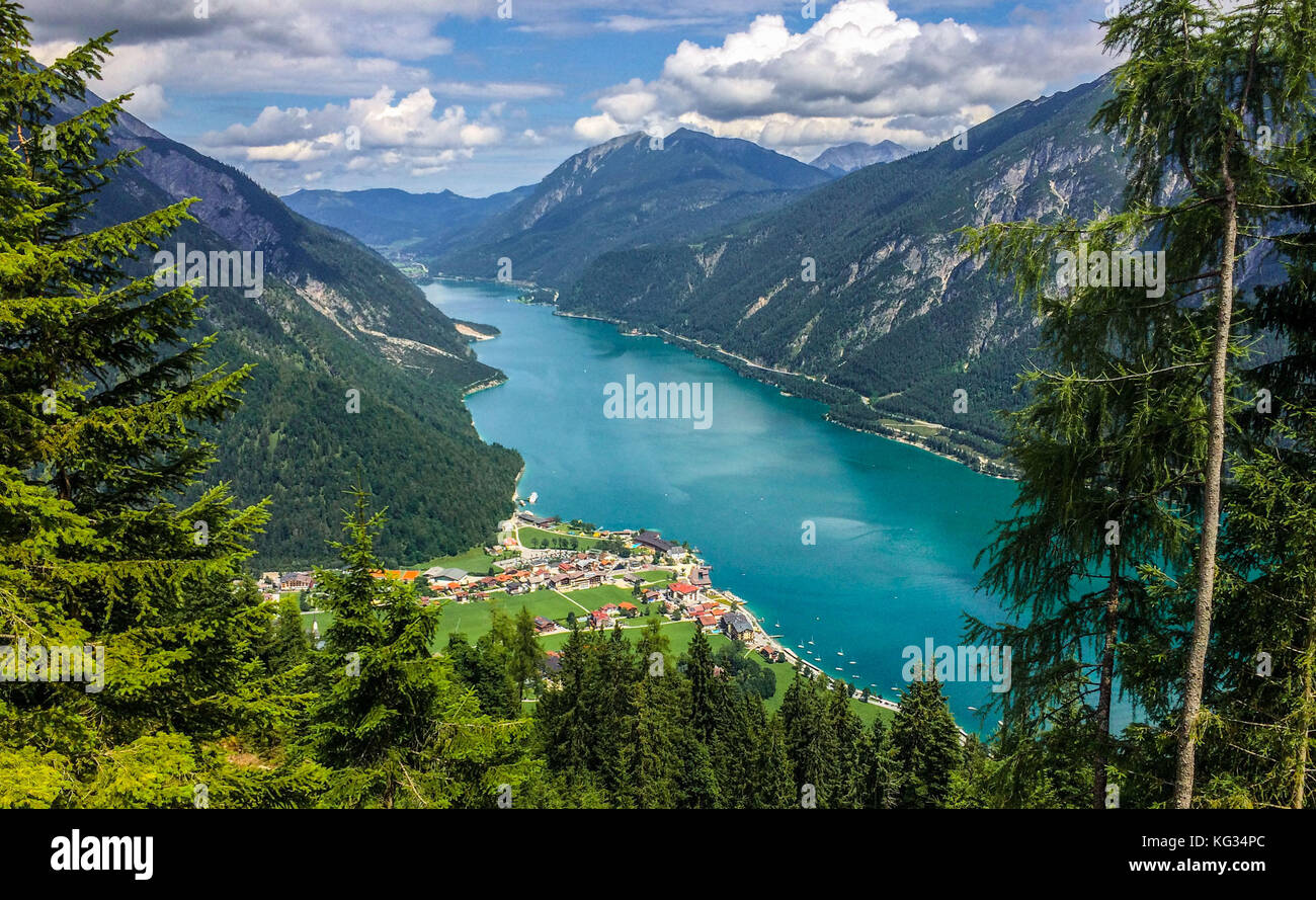 Achensee - a beautiful lake in the alps in the Tyrol, Austria Stock Photo