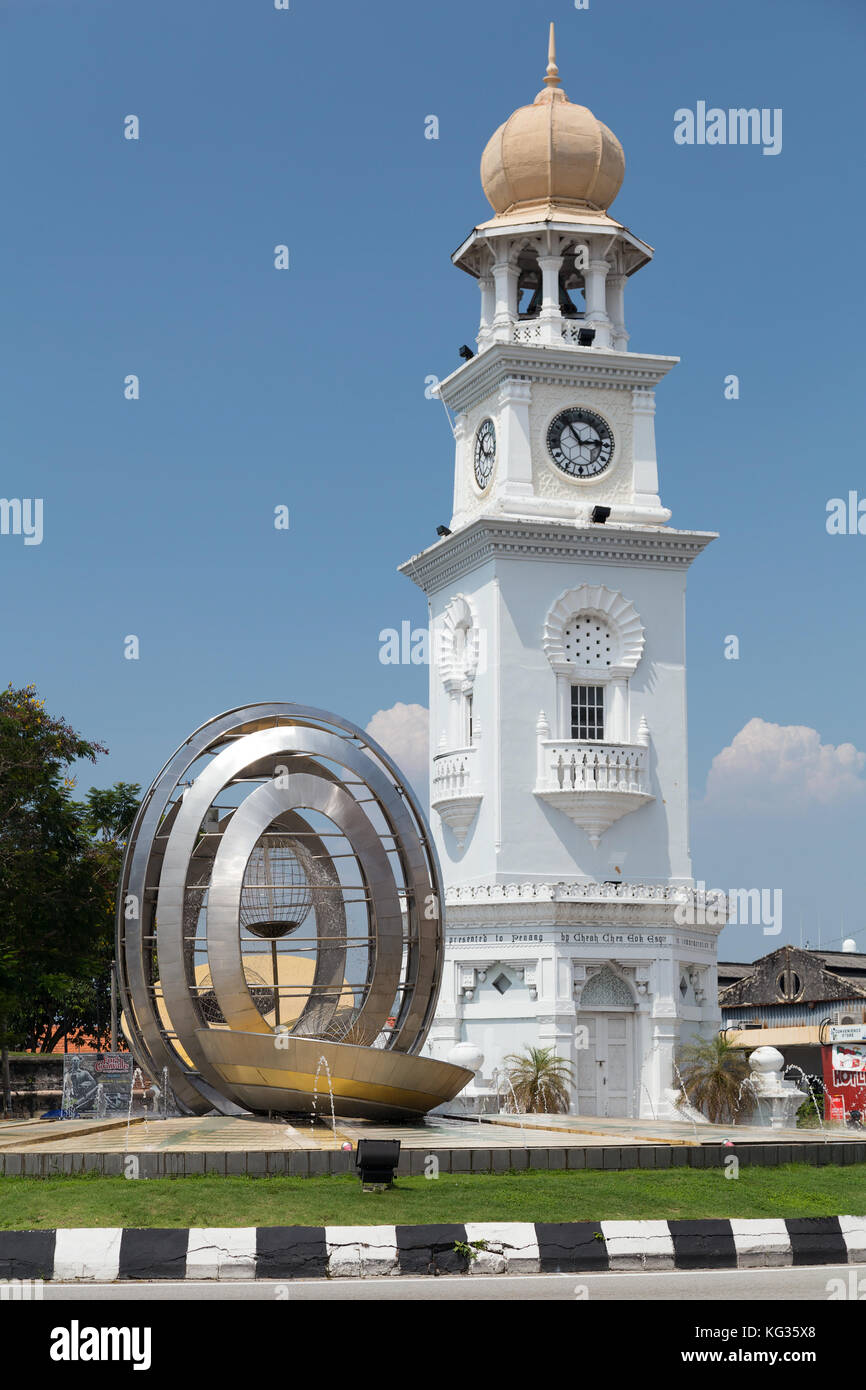 Queen Victoria Memorial Clocktower in Penang, Malaysia
